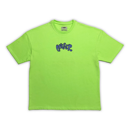 Printed Neon Green Oversized T-Shirt